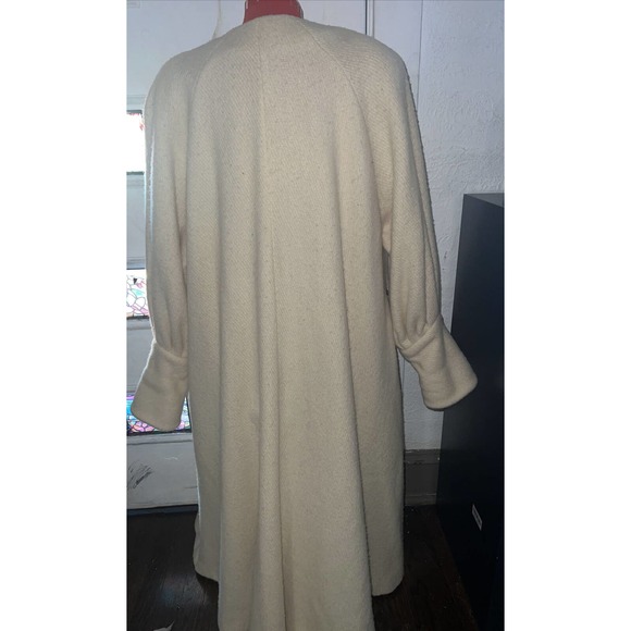 VTG Robben Alexander NY Cream swing A Coat Women's Small 100% Wool Made in USA - Picture 7 of 8